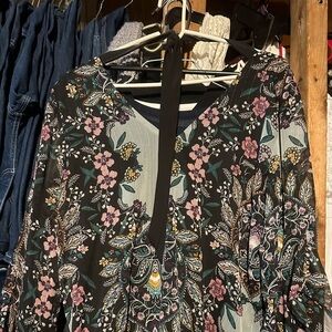 Multicolored floral blouse